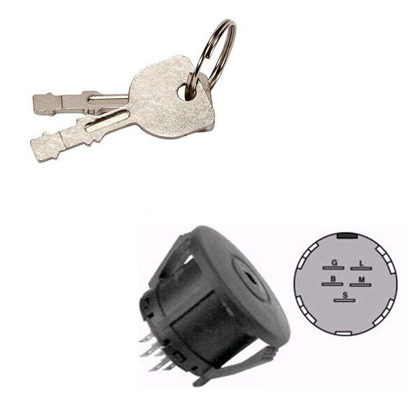 Aic Replacement Parts Ignition Switch Fits Cub Cadet Zero Turn Mowers RZT42 RZT50 RZT54 w/2 Keys 175567-IgnitionSwitch&KeysKit - main